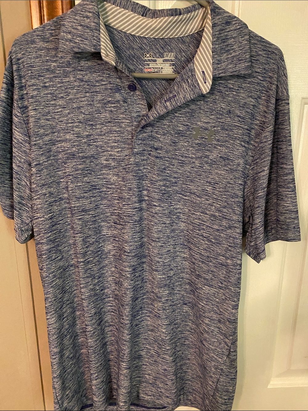 Under Armour Heathered Navy Performance Polo